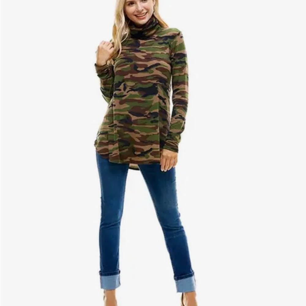 Azules, S, camo tunic